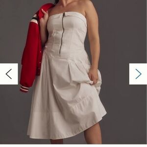 Pilcro White Strapless Dress